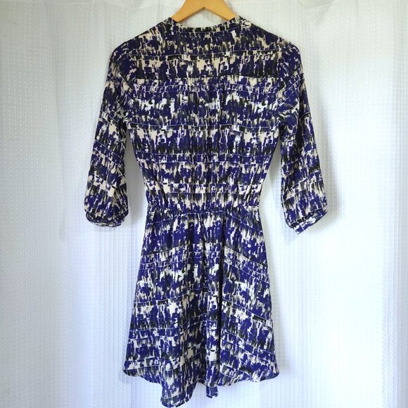 Women's Dress Size XS Long Sleeve V-Neck Faux Wrap Lined Dress - Picture 2 of 12